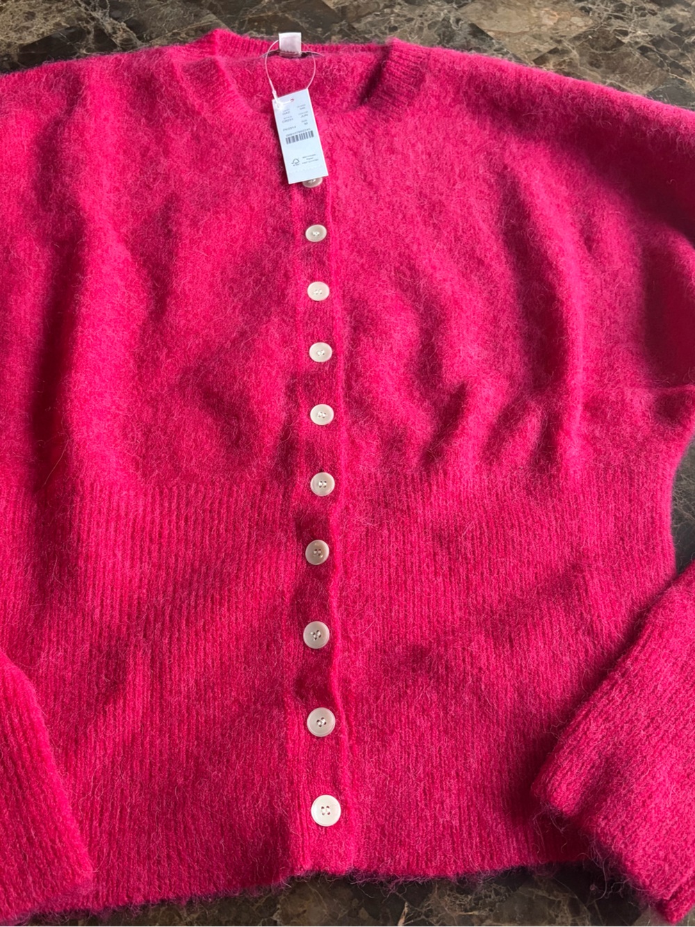 J. Crew High Rib Cardigan In Alpaca Blend Juneberry color Medium Holidays!